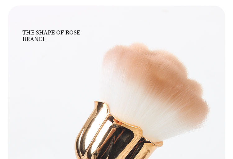 Japanese Style Nail Art Brush Rose Design Dust Cleaner