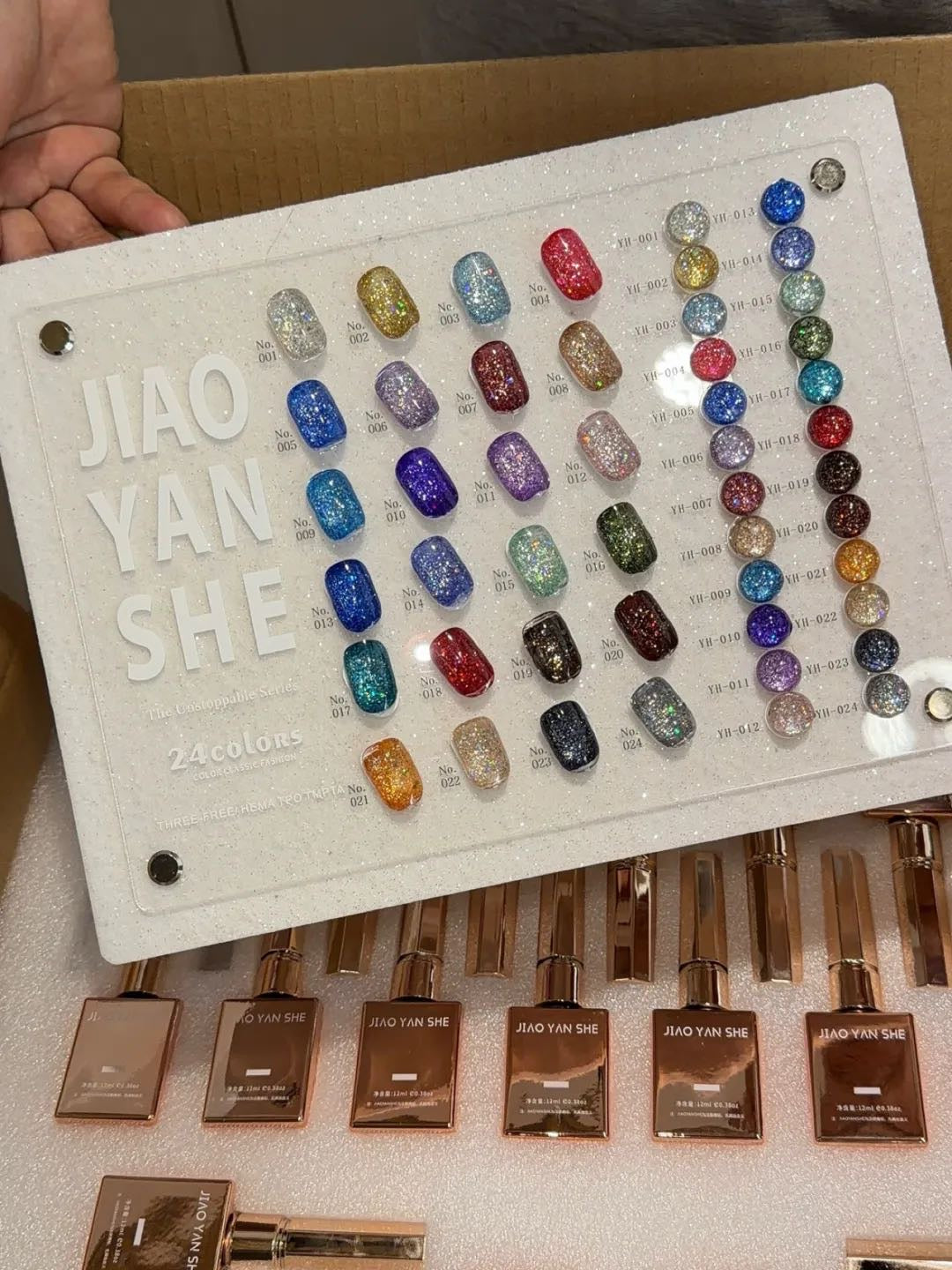 JIAO YAN SHE -24 Colors Colorful Glitter Collection
