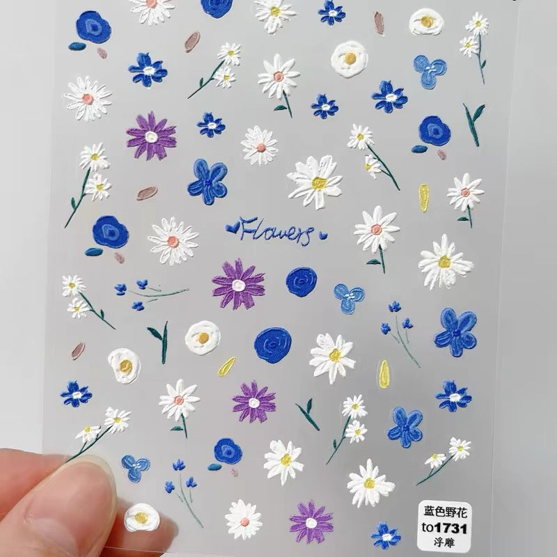 Flower Collection Nail Sticker Decoration