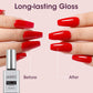 【LILI DIARY】 Nail Glass-Like Glossy Top Coat (HEMA FREE),  45 Days No Yellowing,Non-Wipe
