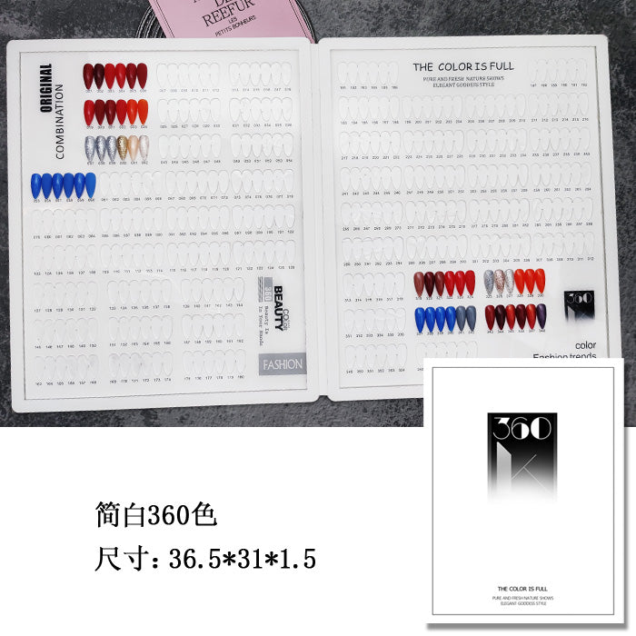 High Quality Acrylic Nail Art Swatch Book 200 /240 /308 Colors for Professional Salon and Home Use