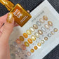 JIAO YAN SHE-12 Colors Bling Gold and Silver Glitter Gel