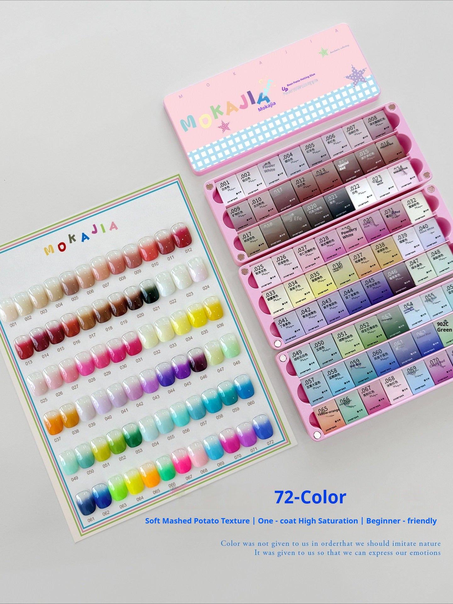 MOKAJIA -72 Colors Pat Pat Gel Palette