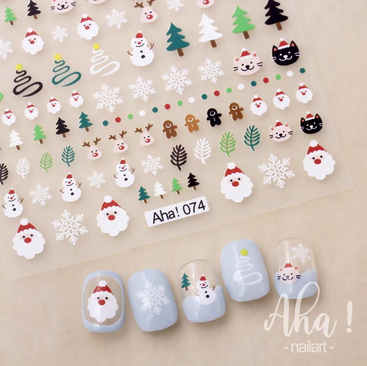 Aha-Holiday Elements Nail sticker