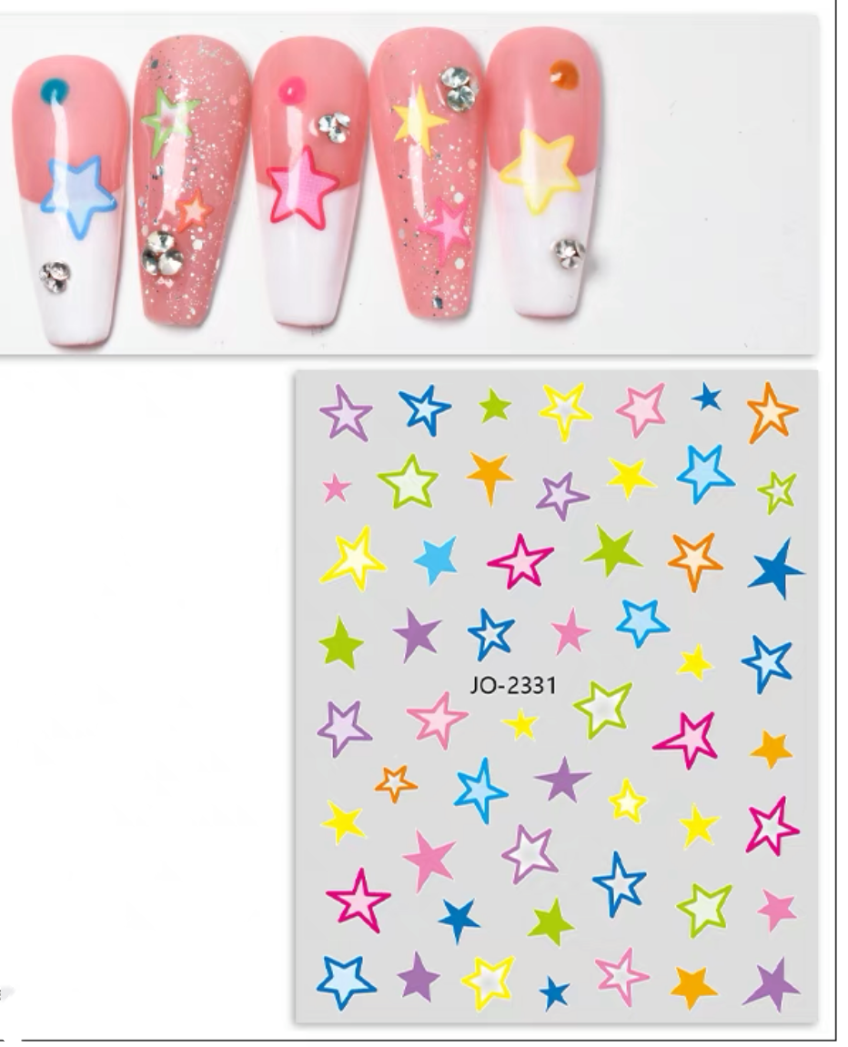 Macaron Color Nail Stickers