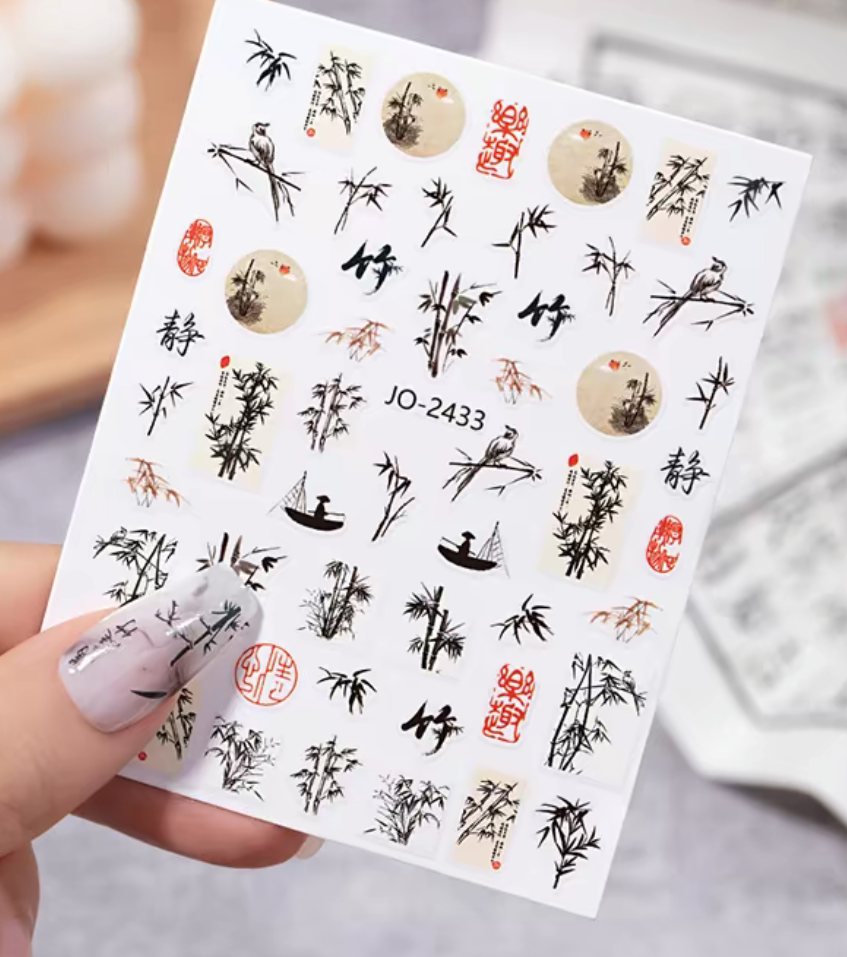 Ink Style Nail Sticker