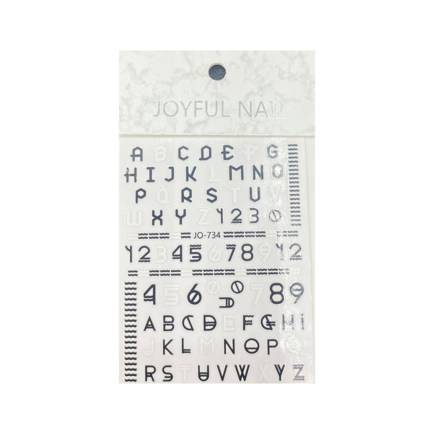 JO-Alphabet and Gothic Letter Nail Stickers