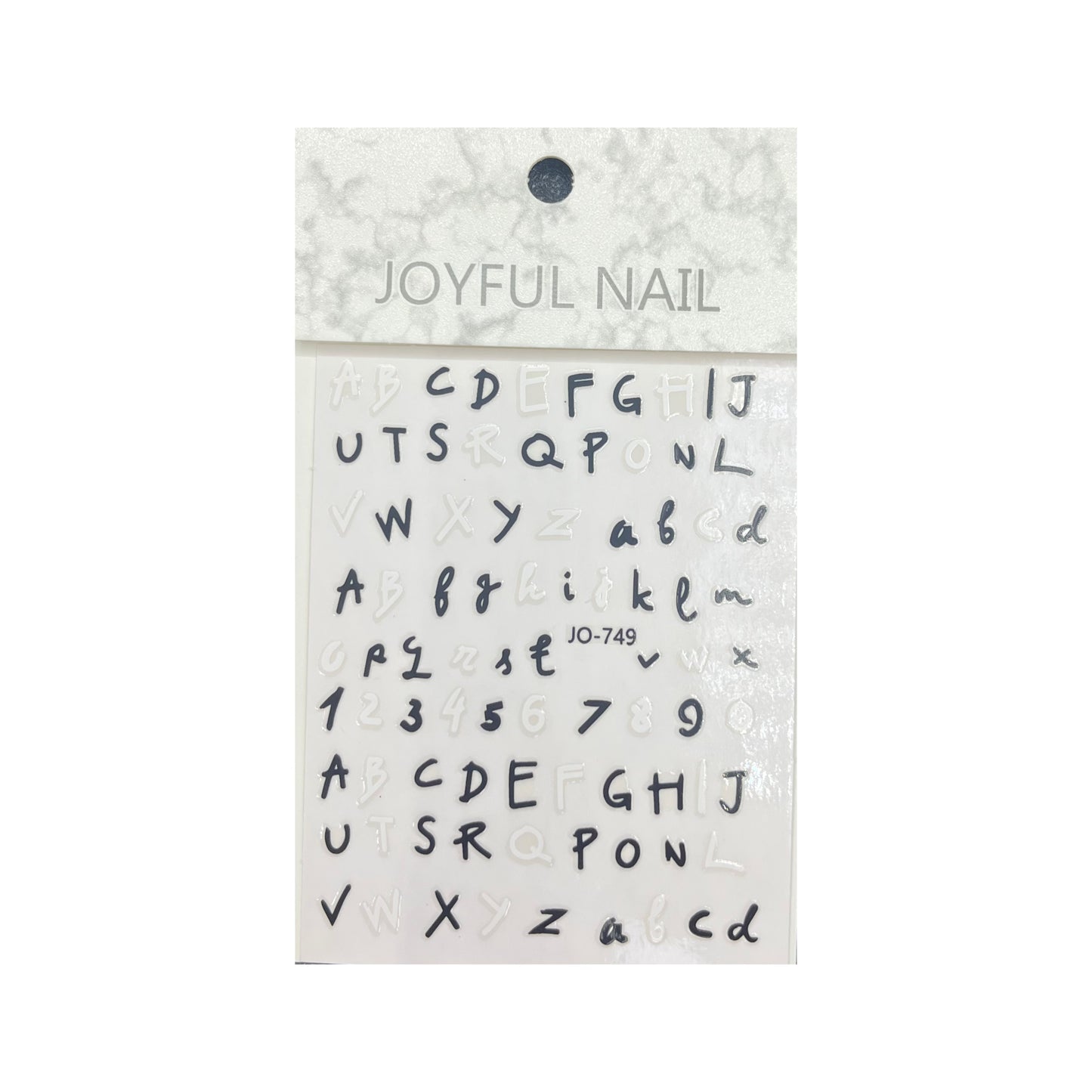 JO-Alphabet and Gothic Letter Nail Stickers
