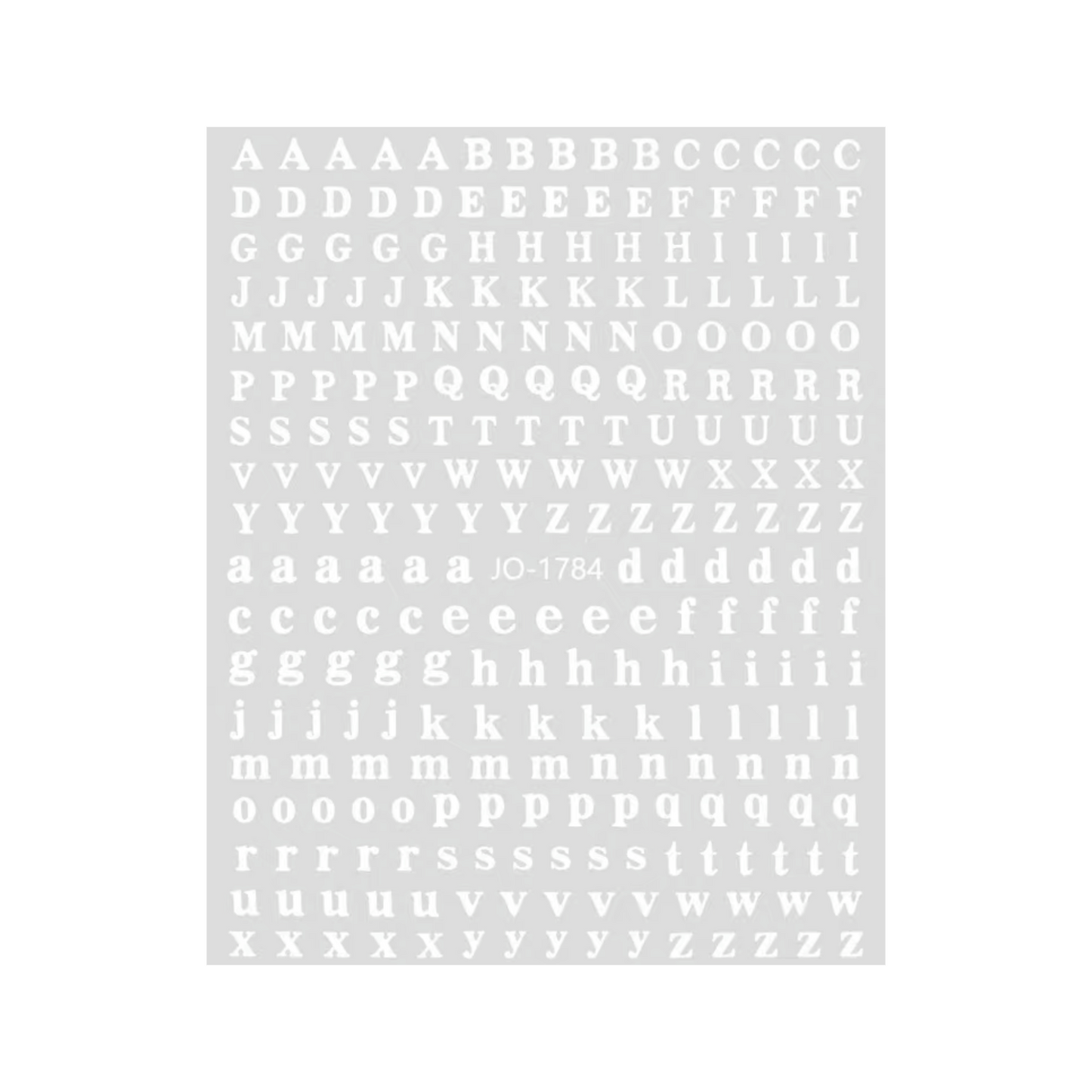 JO-Alphabet and Gothic Letter Nail Stickers
