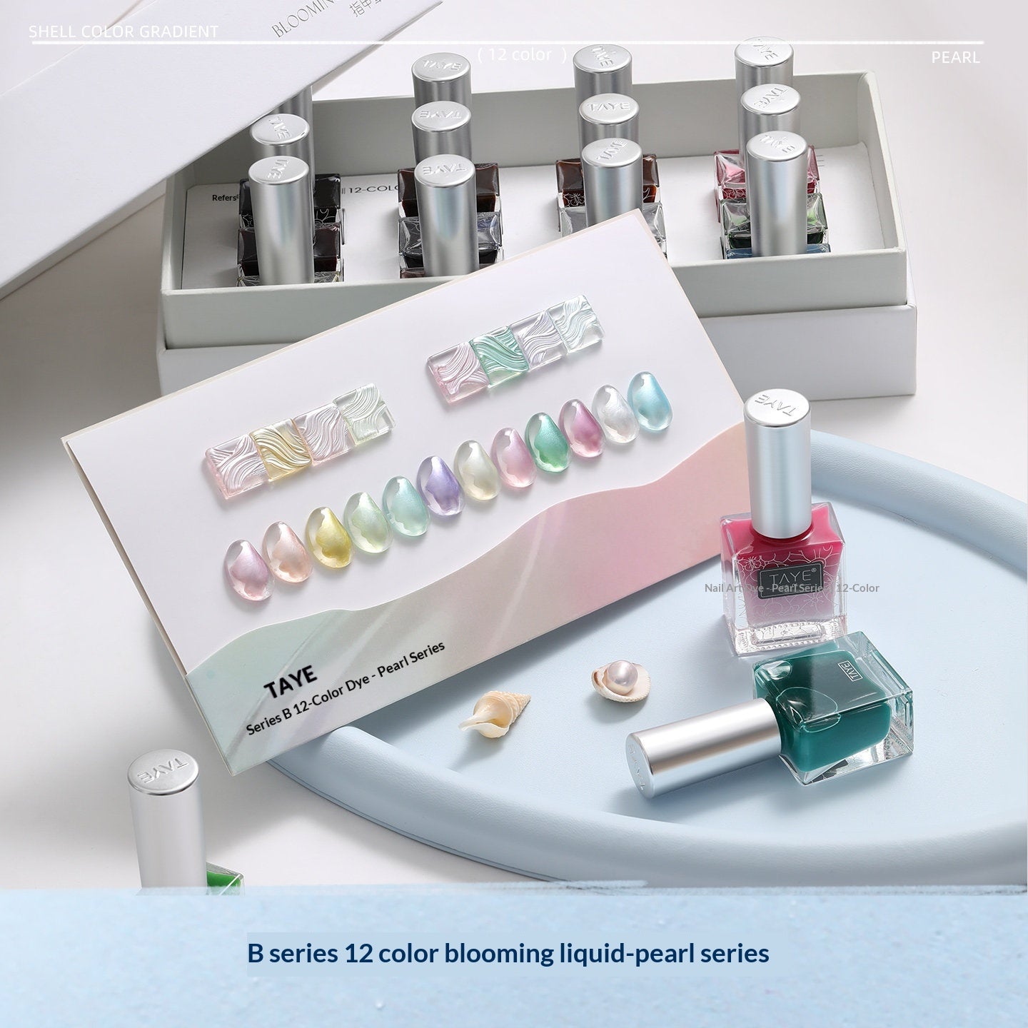 TAYE 12 Colors Metal Satin Pearlescent Blending Watercolor Ink Gel