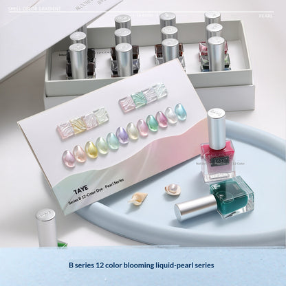 TAYE 12 Colors Metal Satin Pearlescent Blending Watercolor Ink Gel