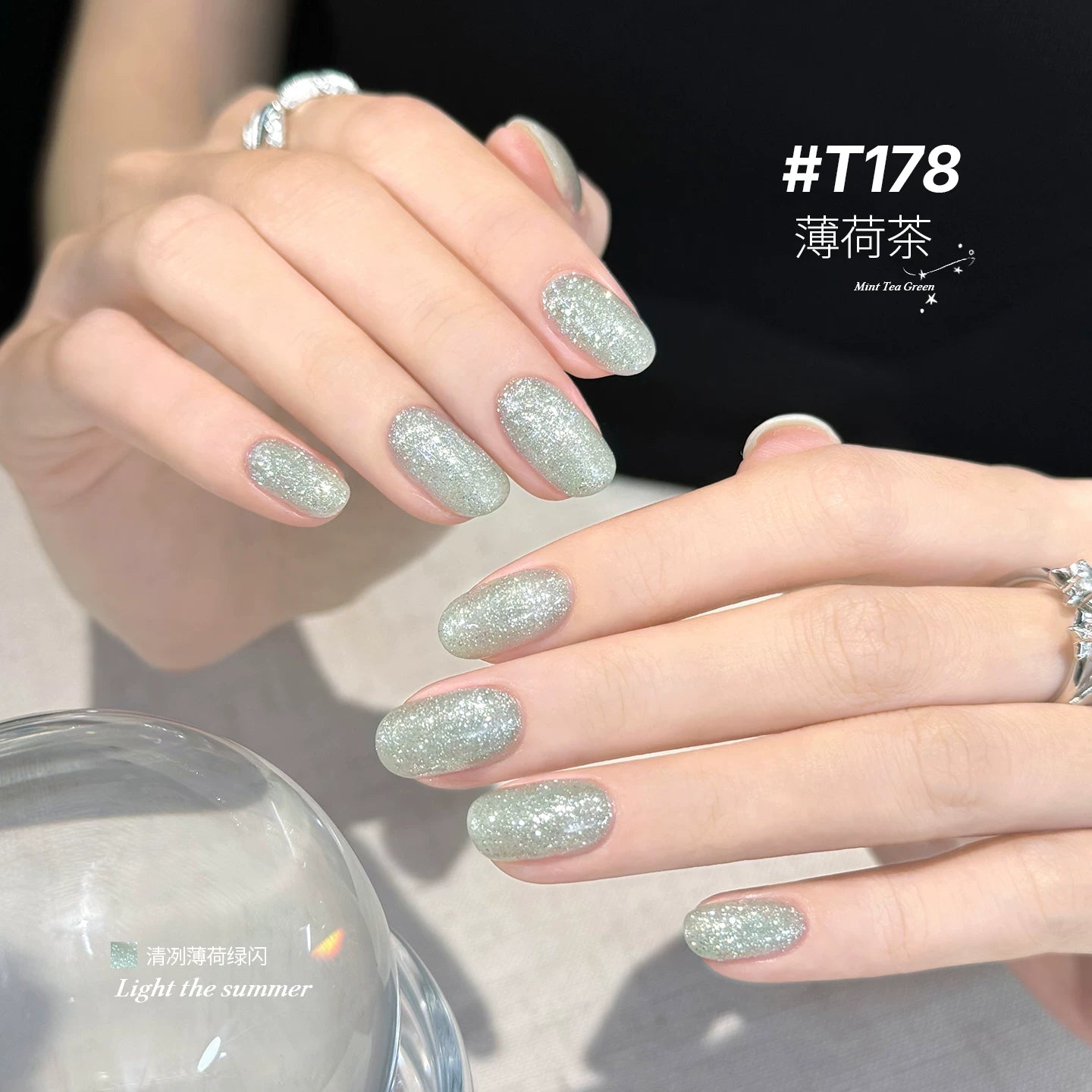 TAYE Glittery Fluffy Diamond Crushed Gel High-Density Triangle Crushed Diamond Gel