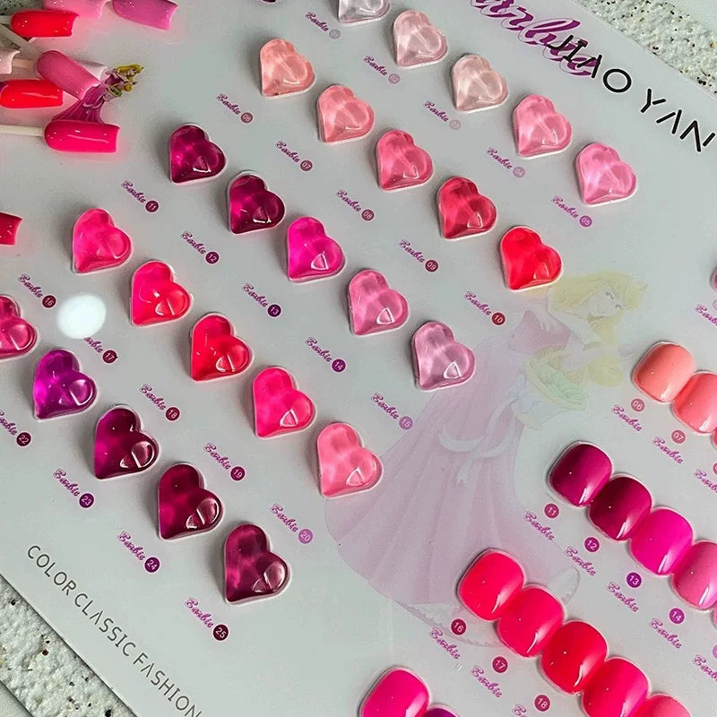 Jiao Yan She Barbie Pink 25-color Nail Polish Gel Set