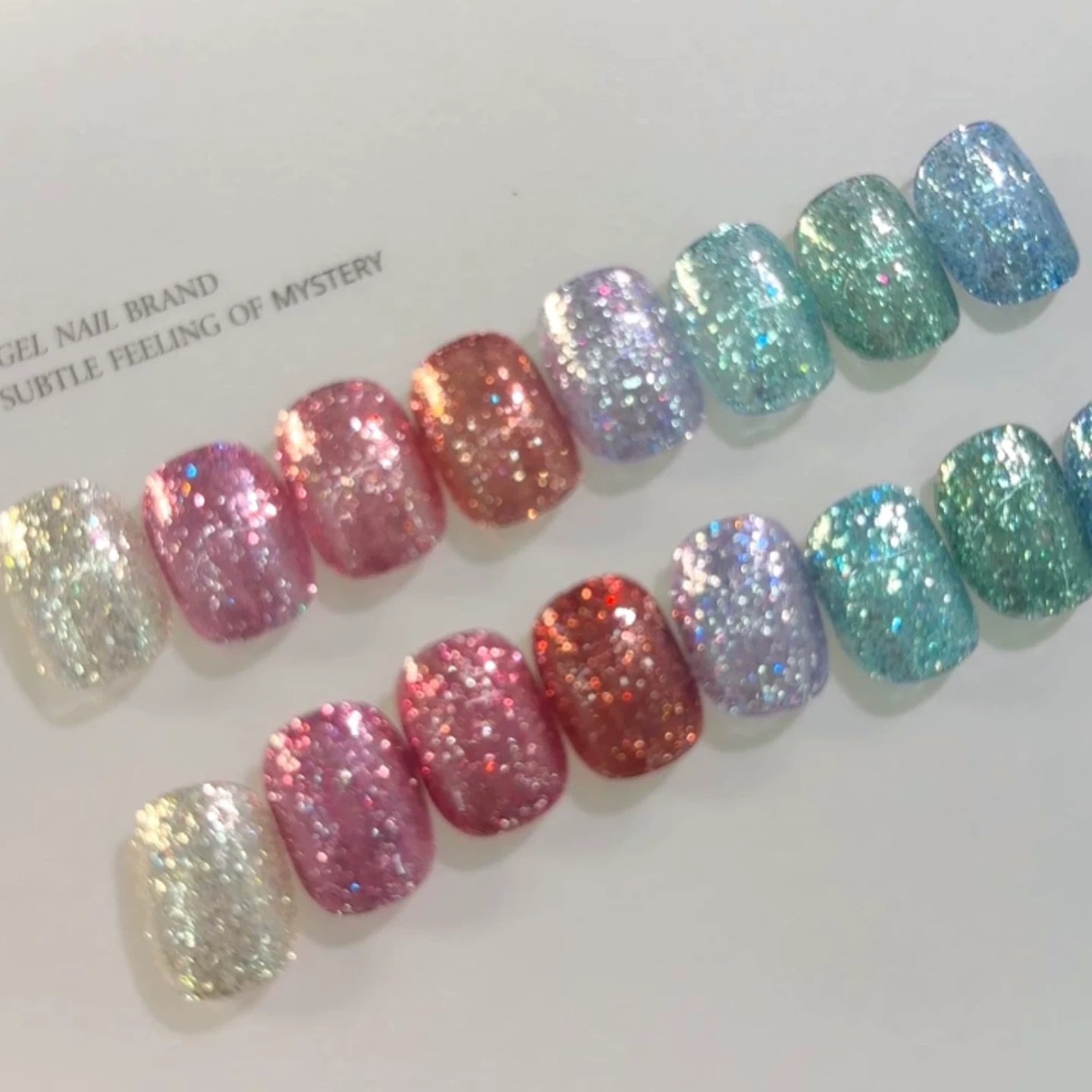 MOKAJIA Nail New Glitter Gel, Ultra-Shiny Hydrating Opal Crushed Diamond Gel