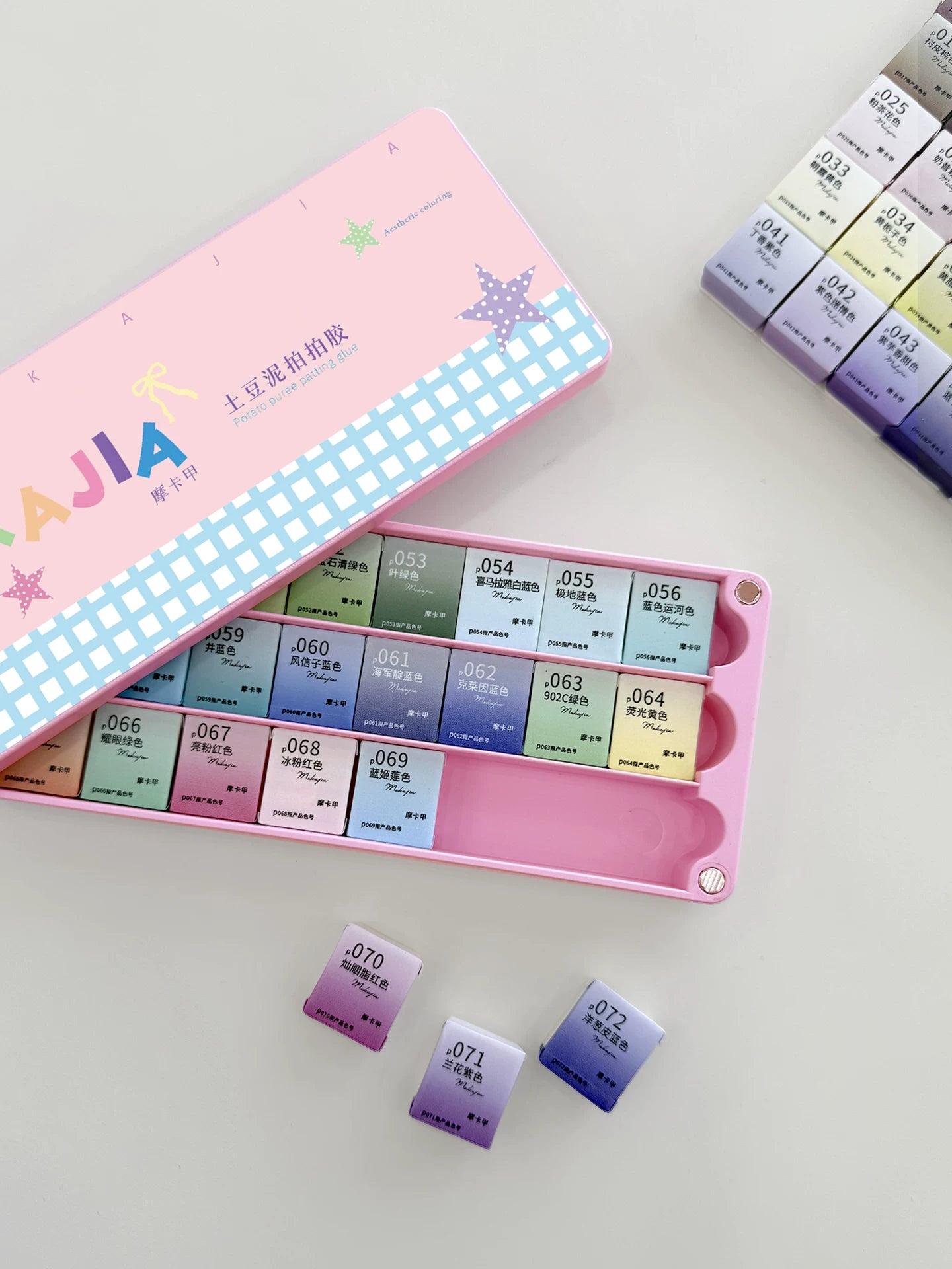 MOKAJIA -72 Colors Pat Pat Gel Palette