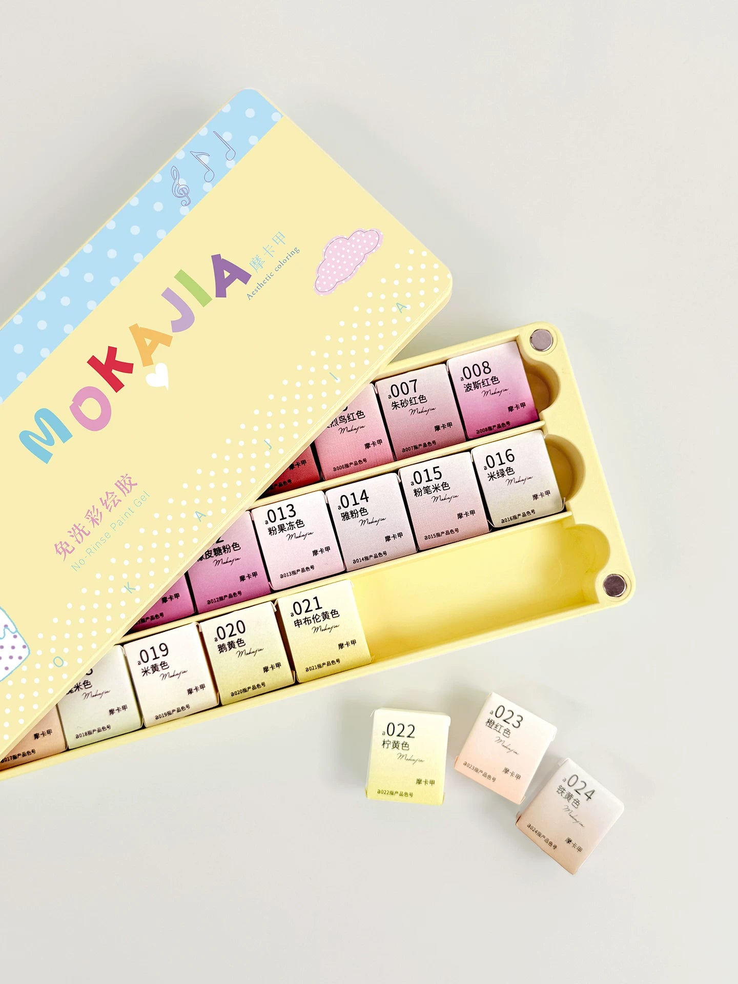 MOKAJIA 72 Colors No-wipe Painting Gel, High Saturation for Line Drawing
