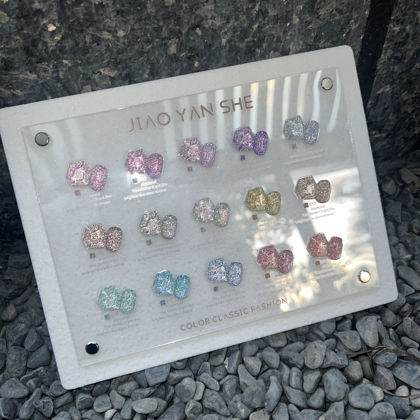 Jiao Yan She 15-color Nail Gel  Diamond Super Shiny Collection