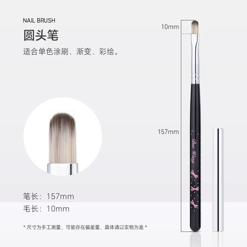 Black Pink Bow Nail Art Brush