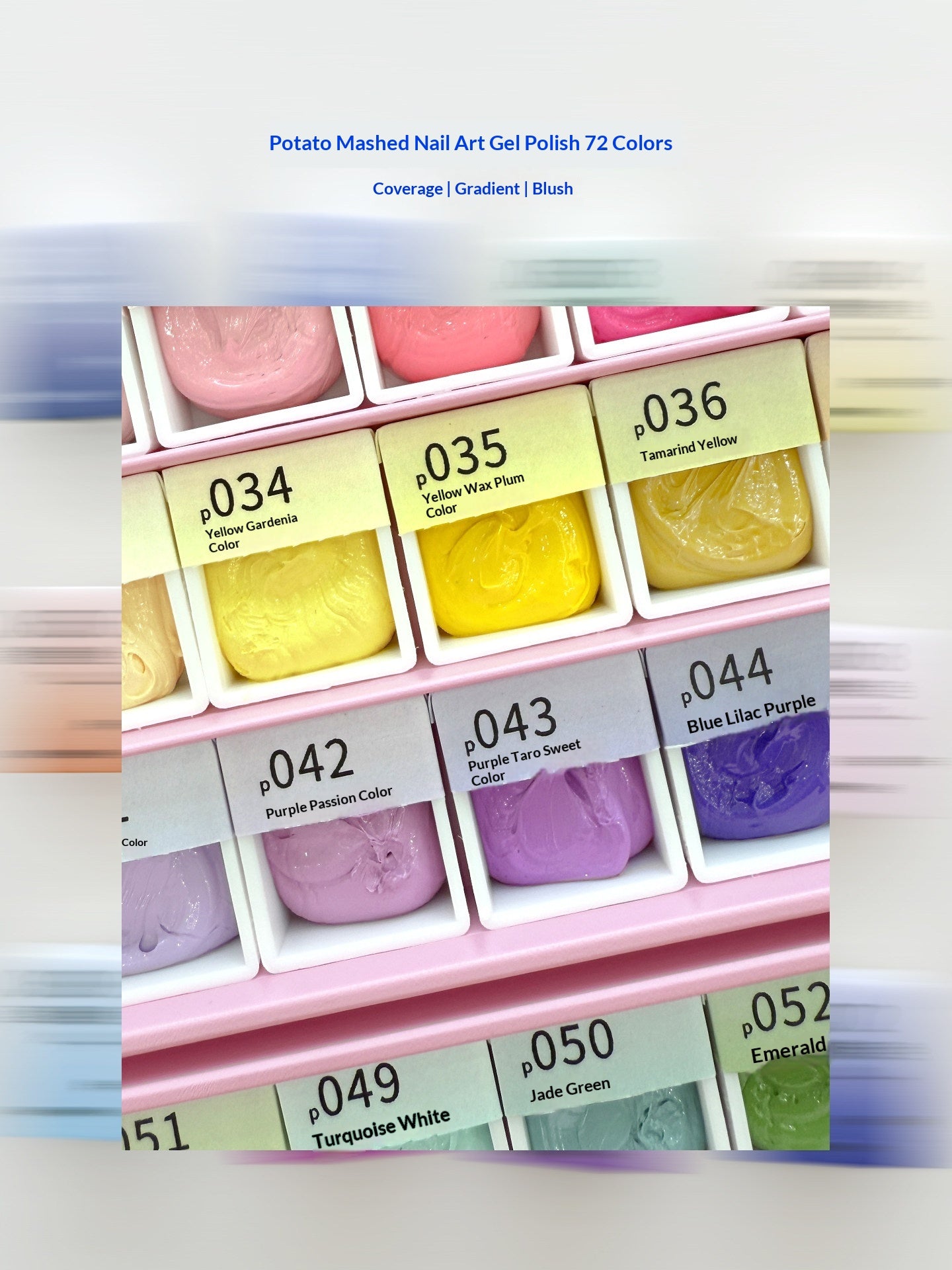 MOKAJIA -72 Colors Pat Pat Gel Palette