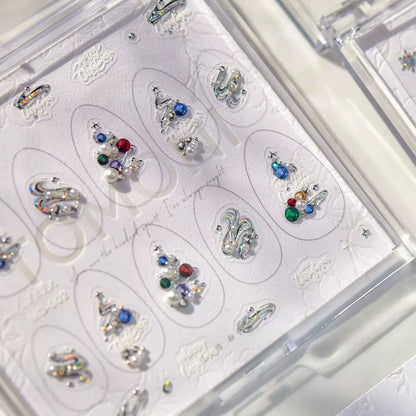 Luxury Christmas Nail Diamond Nail Sticker