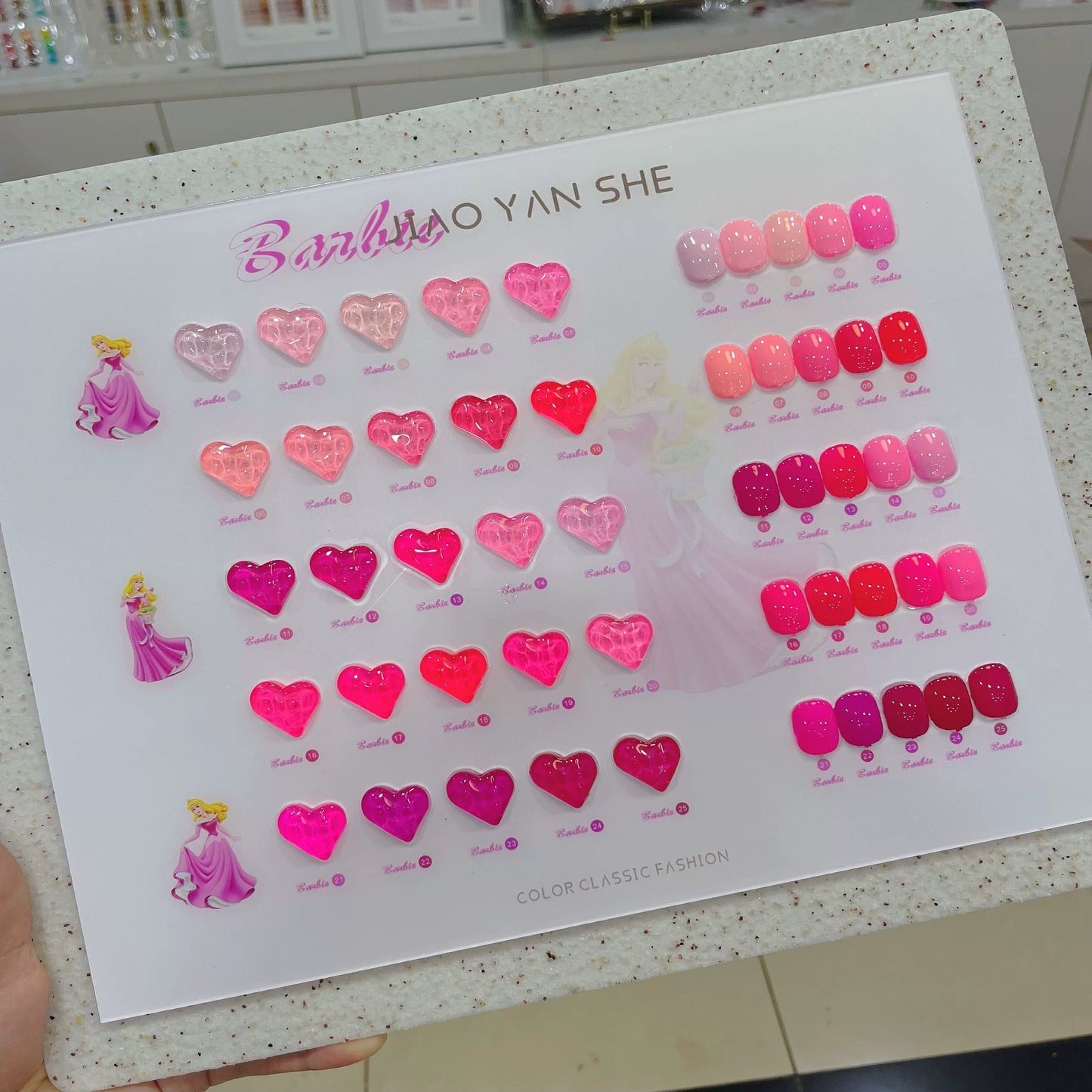 Jiao Yan She Barbie Pink 25-color Nail Polish Gel Set