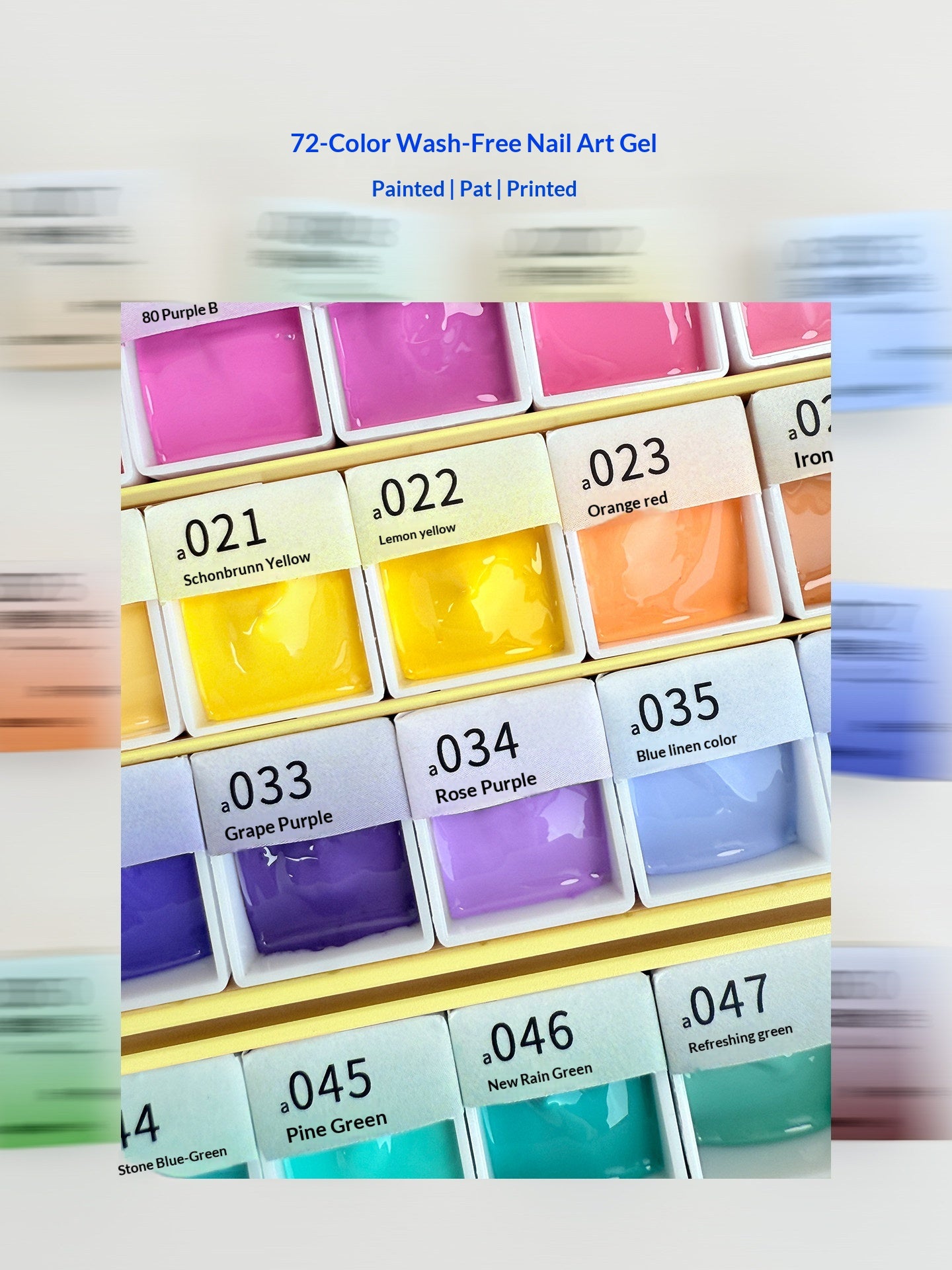MOKAJIA 72 Colors No-wipe Painting Gel, High Saturation for Line Drawing