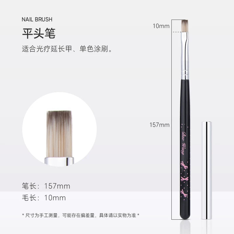 Black Pink Bow Nail Art Brush