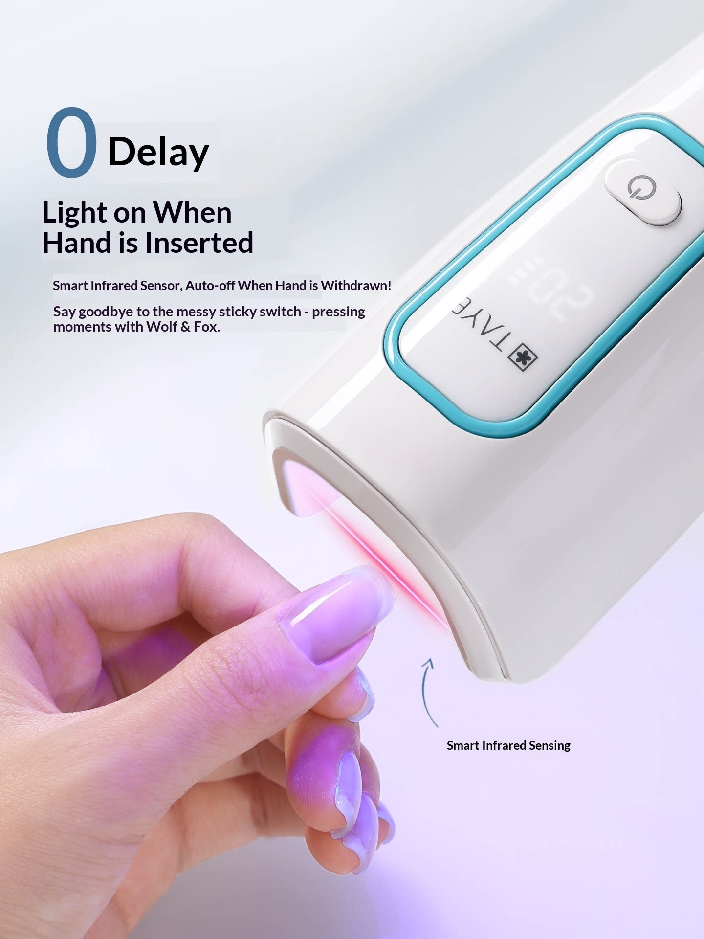 TAYE- Compact Portable Rechargeable Quick-Drying LED Hand Nail Lamp