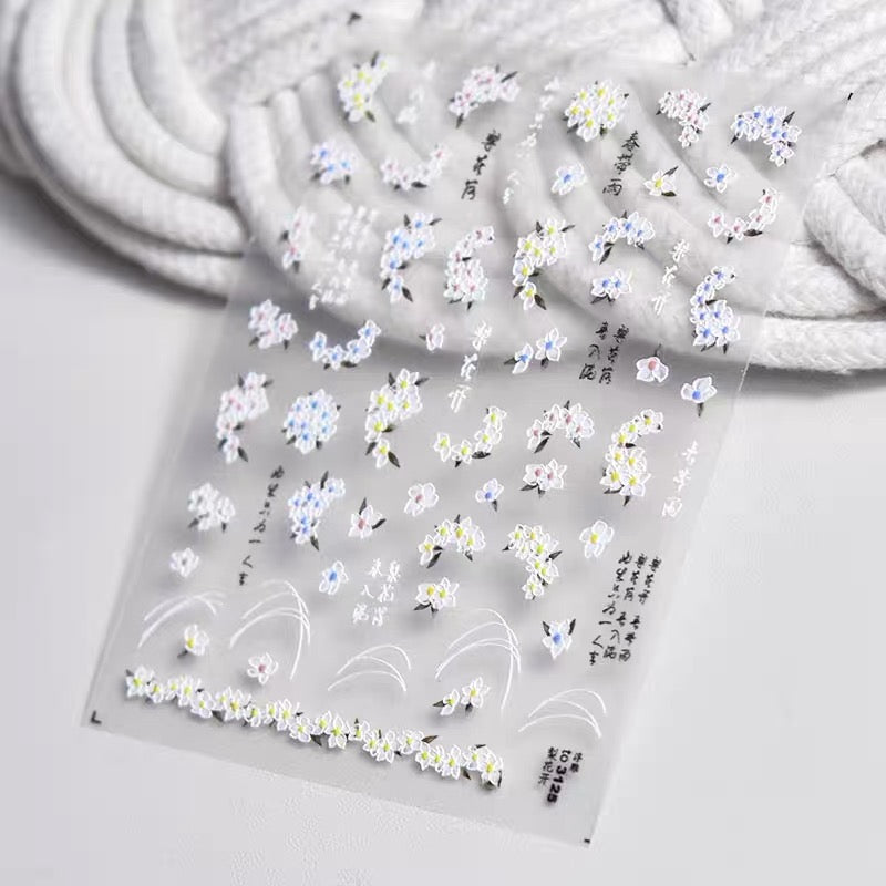 Flower Collection Nail Sticker Decoration