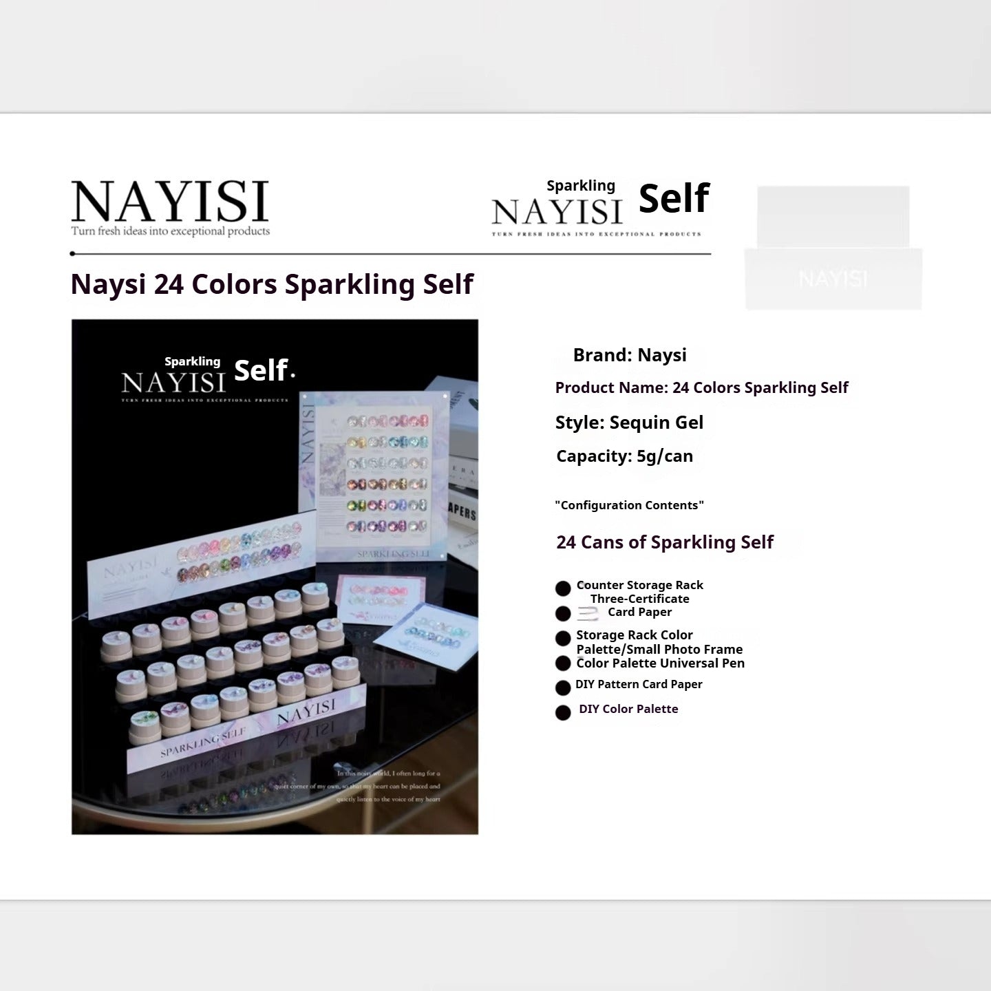 NAYISI Sparkling Myself 24 Colors Glitter Collection