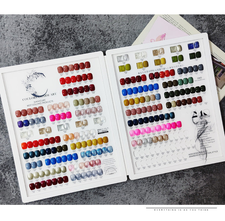 High Quality Acrylic Nail Art Swatch Book 200 /240 /308 Colors for Professional Salon and Home Use