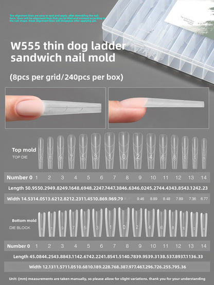 MR NAIL French Nail Forms & 3D Acrylic Builder Gel  Quick Extension Self-leveling