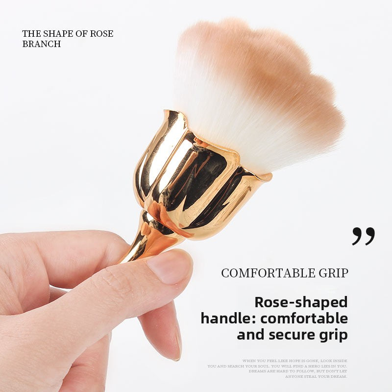 Japanese Style Nail Art Brush Rose Design Dust Cleaner