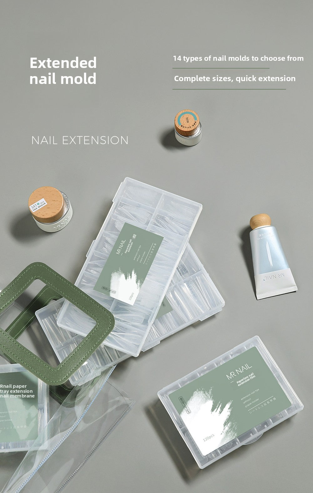 MR NAIL French Nail Forms & 3D Acrylic Builder Gel  Quick Extension Self-leveling