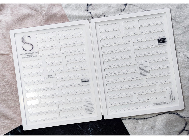 High Quality Acrylic Nail Art Swatch Book 200 /240 /308 Colors for Professional Salon and Home Use