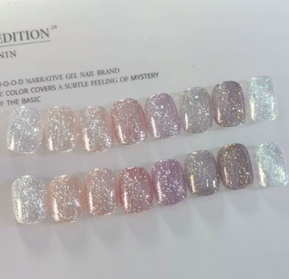 MOKAJIA Nail New Glitter Gel, Ultra-Shiny Hydrating Opal Crushed Diamond Gel