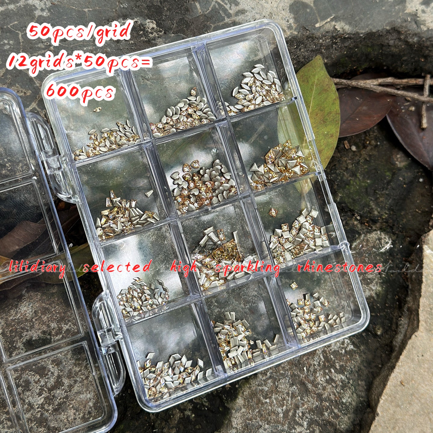 600pcs Flat Back Zircon Gem Stone for Nail Art Design