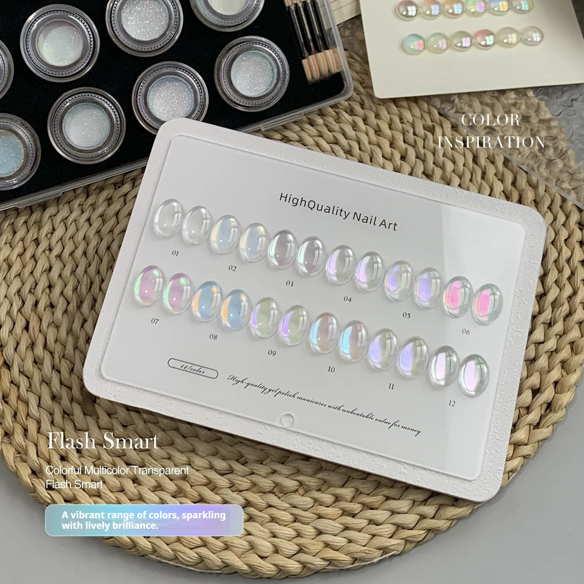Moonlight Aurora Chrome Powder 12 Colors Set