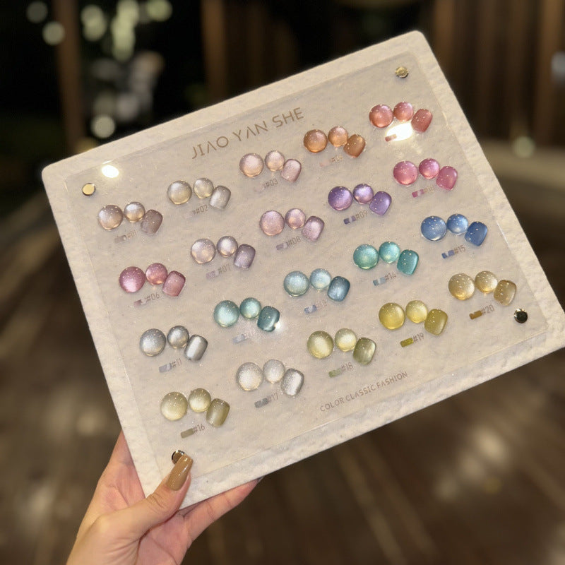 New Arrival JIAO YAN SHE 20 Colors Purple  Blue Rosy White Enhancing Nail Salon Gel