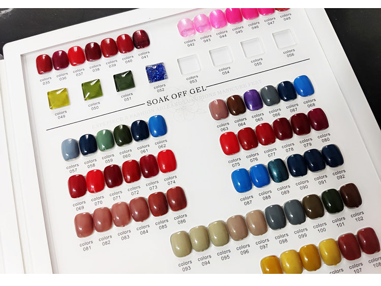 High Quality Acrylic Nail Art Swatch Book 200 /240 /308 Colors for Professional Salon and Home Use