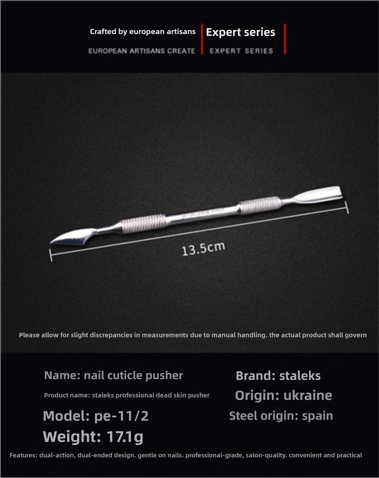 Staleks Pro  Cuticle Pusher Manicure Tool  Russian Style