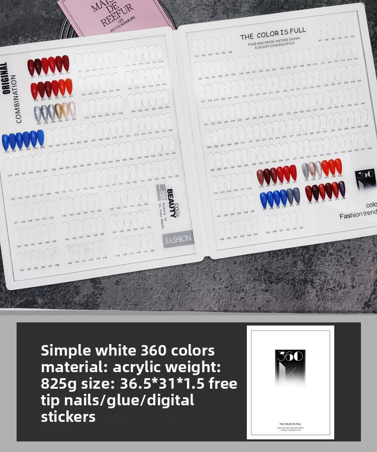 High Quality Acrylic Nail Art Swatch Book 200 /240 /308 Colors for Professional Salon and Home Use