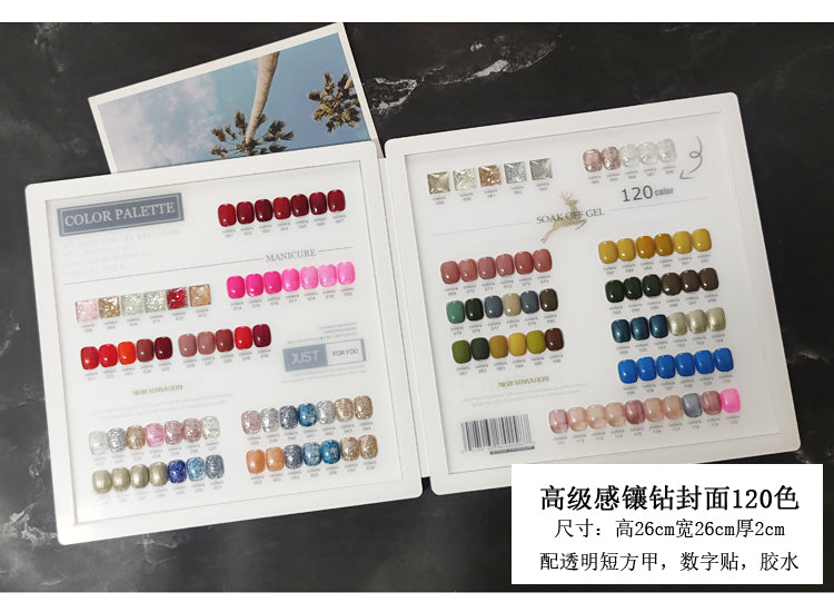 High Quality Acrylic Nail Art Swatch Book 200 /240 /308 Colors for Professional Salon and Home Use