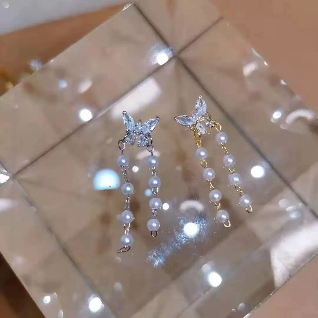 【HOT】Zircon Butterfly Dangle