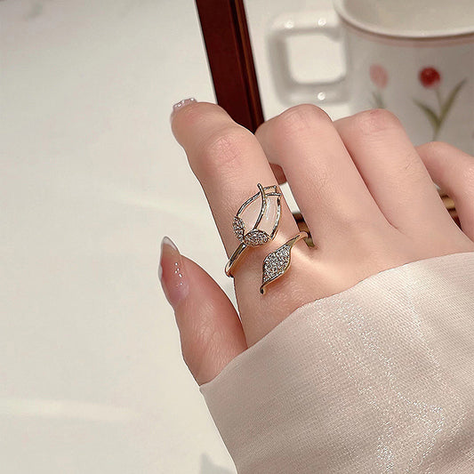 【R11】Tulip flower ring - size adjustable