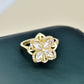 【R03】Rotating Four-leaf Clover Ring  -size adjustable