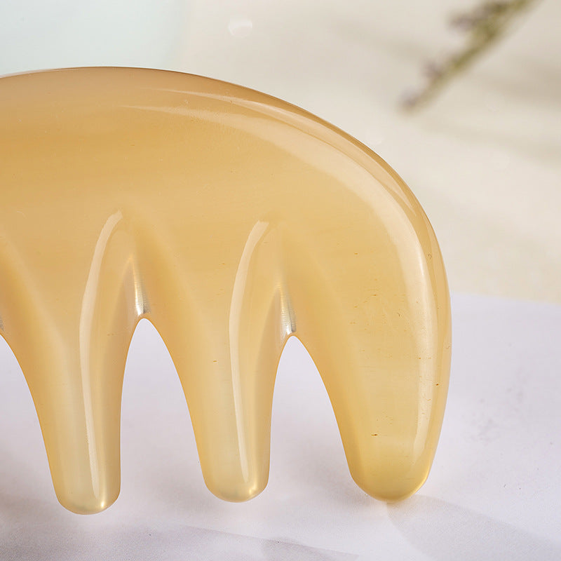 Ox Horn Five-tooth Meridian Massage Comb