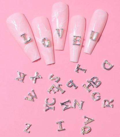 【P09】26pcs Rhinestone Letter