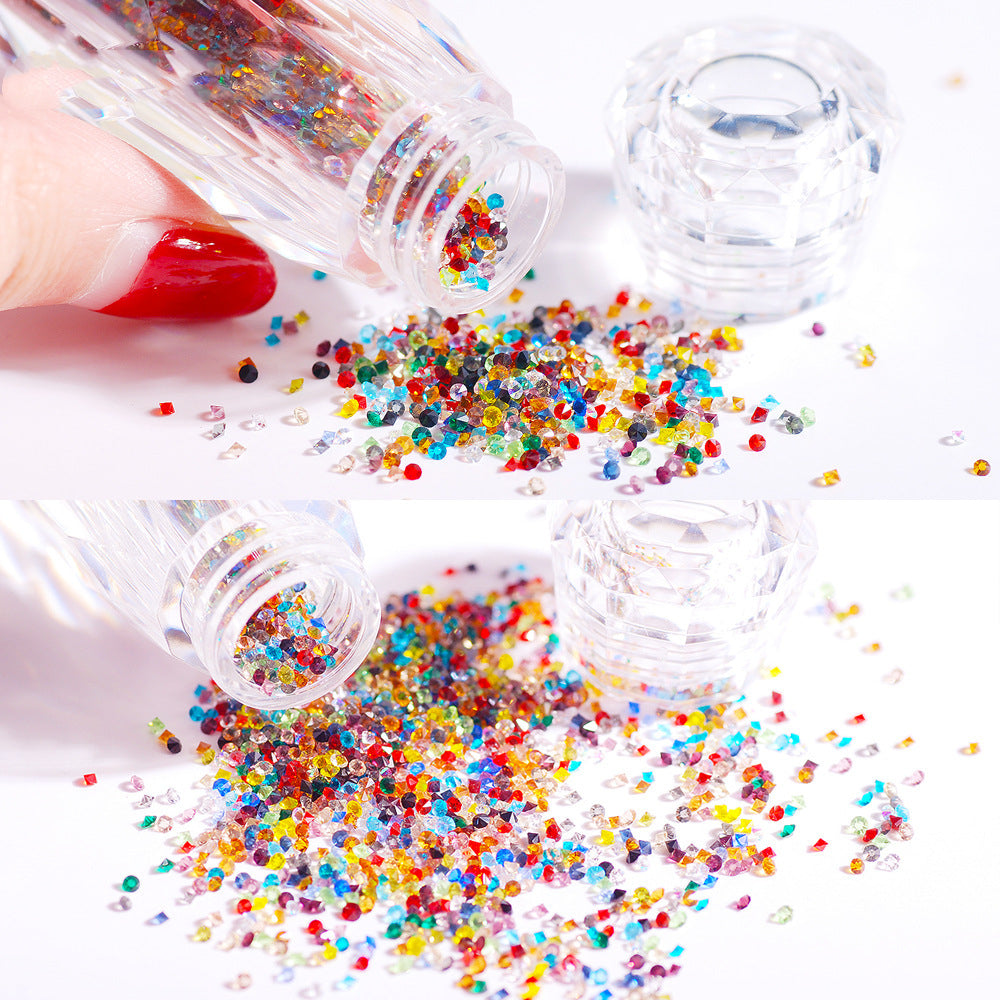 【P12】1.1mm Tiny Point  Bottom Glass Diamond For Nail Art DIY -1 Bottle