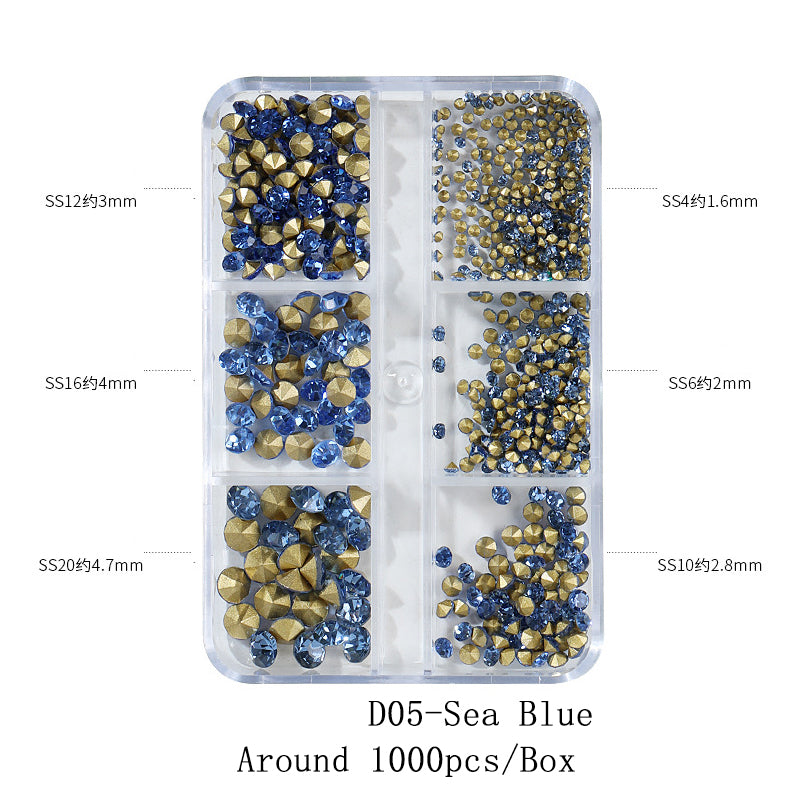 【D05】Glass Diamond-Pointed bottom